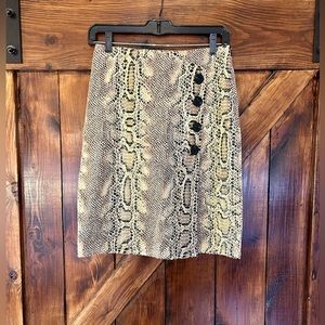 Haute Monde Reptile Print Skirt | Size S
